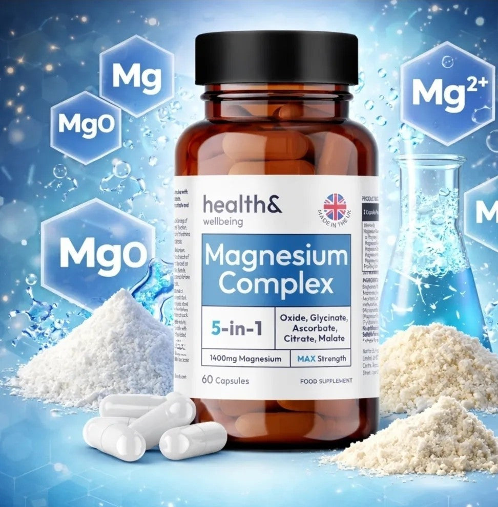 health& wellbeing Magnesium Complex 5-in-1 1400mg 60 Capsules Supplement