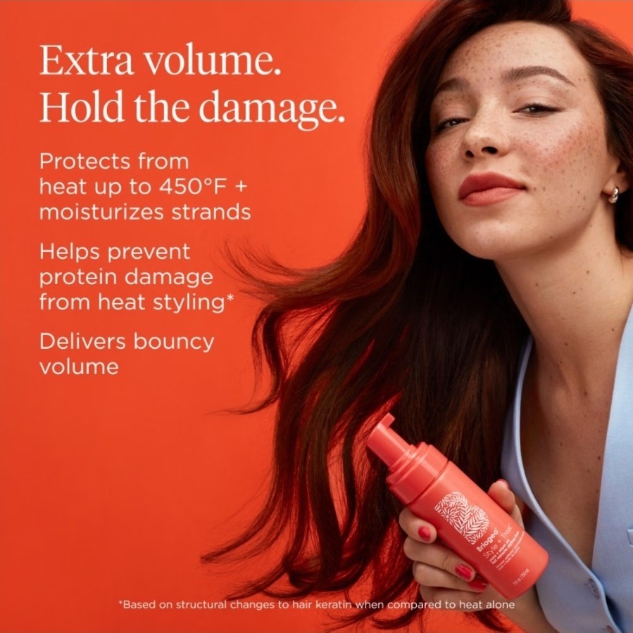 Briogeo Style + Treat Yuzu + Plum Oil Hair Mousse Heat Protect 150ml